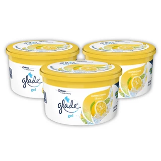 เกลด เจลหอมปรับอากาศ เจลดับกลิ่น กลิ่นเลมอน 70 กรัม แพ็ค 3 Glade Mini Gel Air Freshener Car Citrus Freshener 70g Pack 3