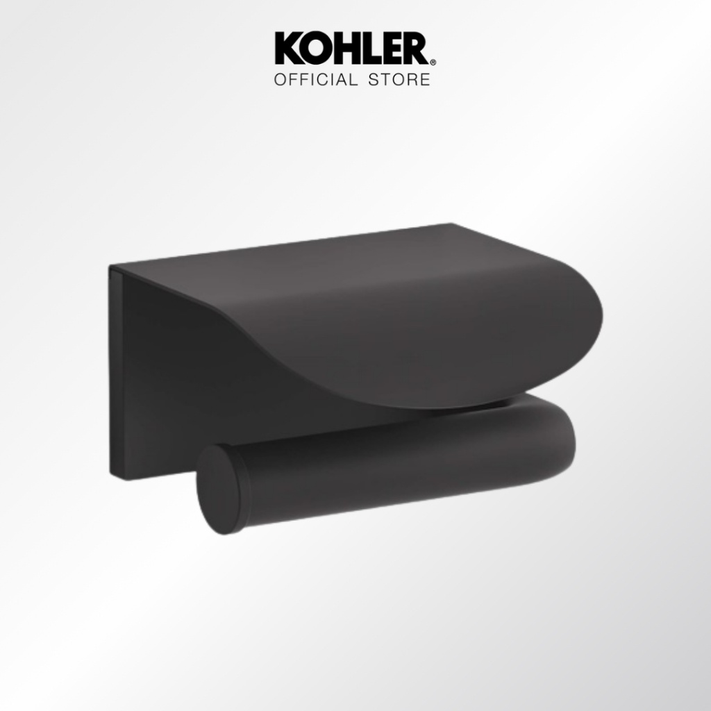 KOHLER Avid covered toilet paper holder ที่ใส่กระดาษชำระมีฝาปิด สีดำ รุ่นอะวิด K-97503X-2BL