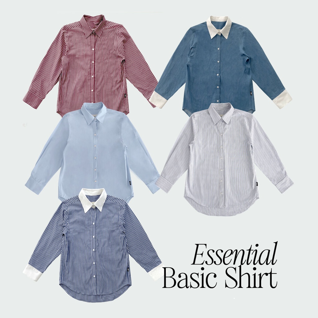 SHE KNOWS - Essential Basic Shirt เสื้อเชิ้ต ทรง Everyday ผ้า Egyptian Cotton เกรดพรีเมี่ยม
