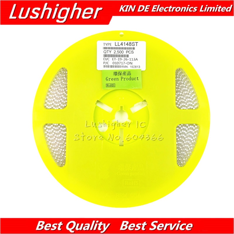 2500PCS LL4148 LL34 SMD 1N4148 IN4148 การสลับความเร็วสูงใหม่