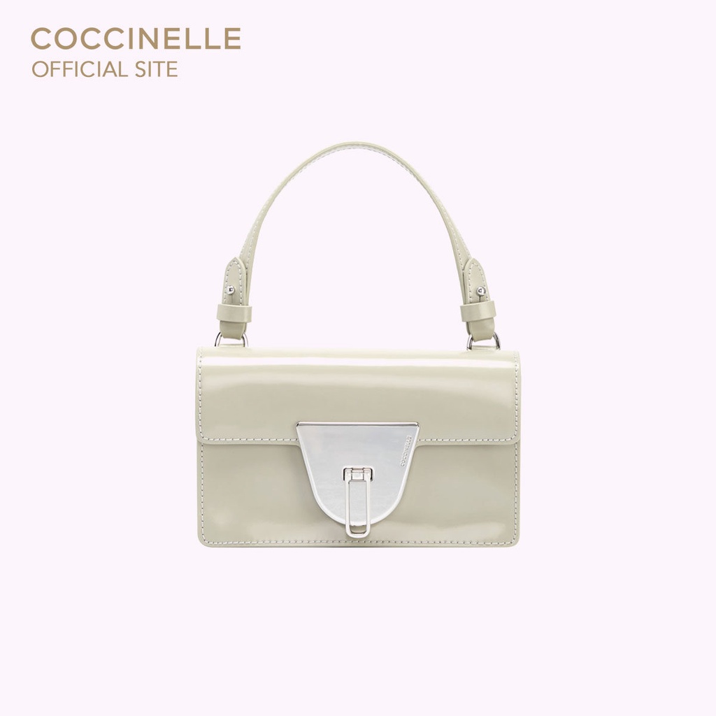 COCCINELLE กระเป๋าสะพายผู้หญิง รุ่น NICO SHINY CALF MINI CROSSBODY BAG 550101 สี GELSO