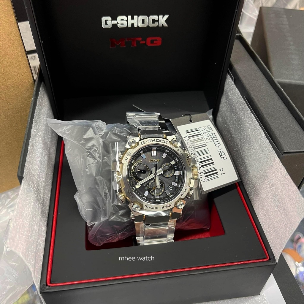 G-SHOCK MT-G  New Arrivals silver with gold accents MTG-B3000D-1A9DR