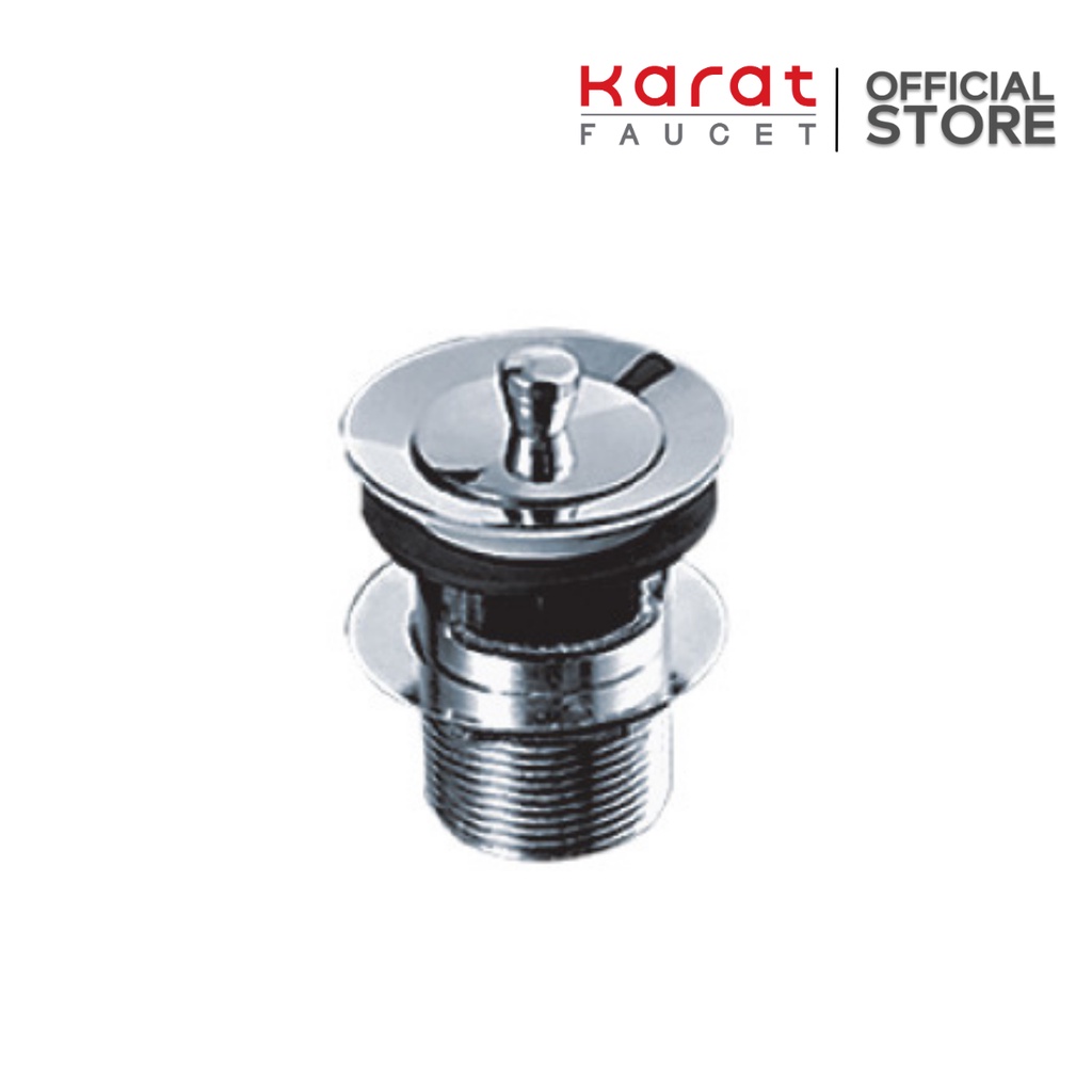 Karat Faucet สะดืออ่างล้างหน้า ใช้กับอ่างมีรูน้ำล้น แบบดึงล็อค รุ่น BAD3-50