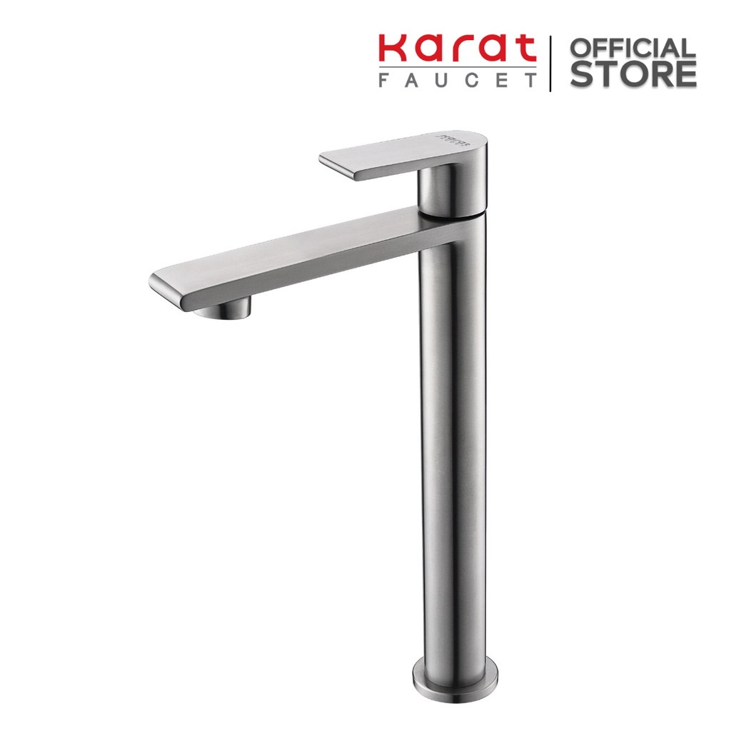 Karat Faucet ก๊อกเดียวอ่างล้างหน้าทรงสูง (สแตนเลส 304) รุ่น KF-39-611-63
