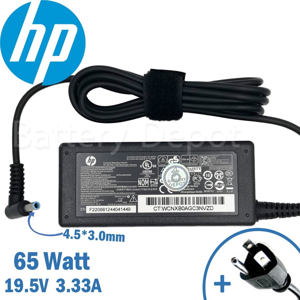HP Adapter ของแท้ Probook 440 G5, 440 G6, 440 G7,440 G8 / ProBook 645 G3 / Probook 640 G8 65W 4.5 สายชาร์จ HP อะแดปเตอร์