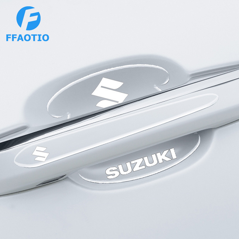 FFAOTIO โปร่งใส กันรอยมือจับประตูรถยนต์ ฟิล์มกันรอยรถยนต์ สำหรับ Suzuki Swift Ciaz Celerio XL7 Vitara