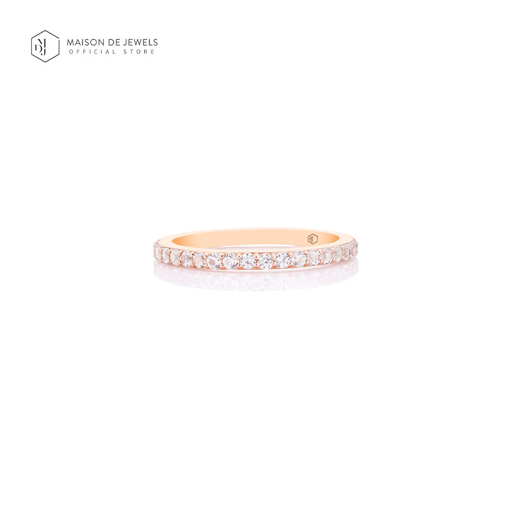 Maison de Jewels - Skinny Pave Ring แหวนเงิน โรสโกลด์ ทอง แหวนดีไซน์  แหวนเพชร