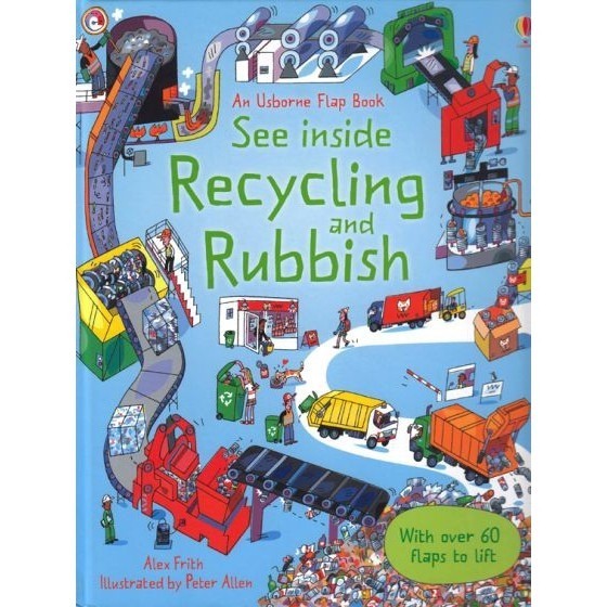 DKTODAY หนังสือ USBORNE SEE INSIDE RECYCLING AND RUBBISH (AGE 6+)
