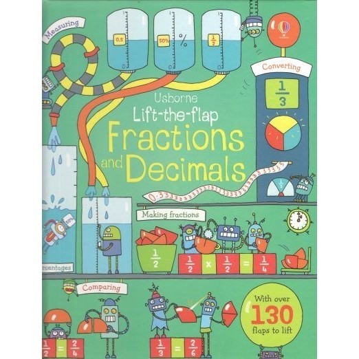 DKTODAY หนังสือ USBORNE LIFT-THE-FLAP FRACTIONS & DECIMALS (AGE 7+)