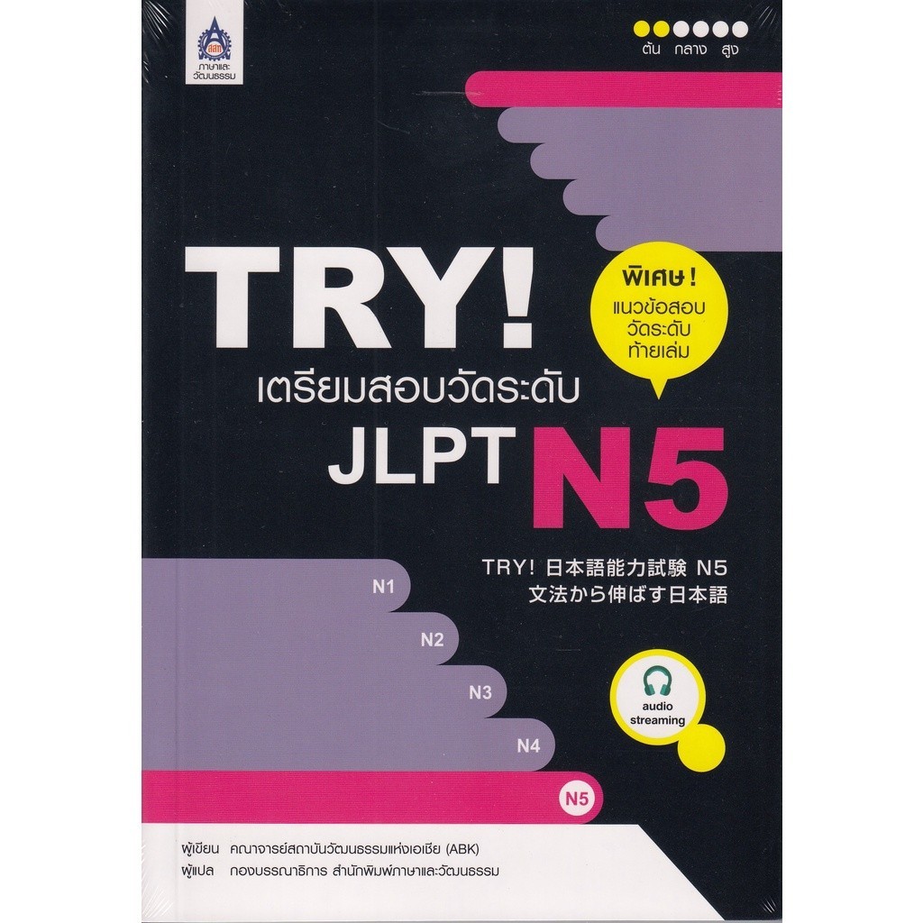 DKTODAY หนังสือ TRY! เตรียมสอบวัดระดับ JLPT N5 ฉบับ Audio Streaming