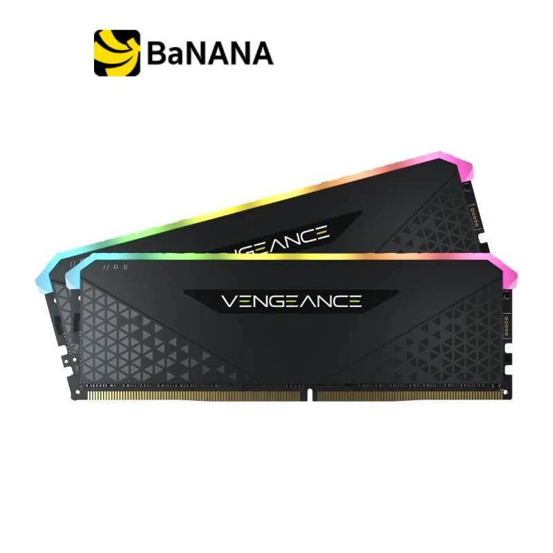 แรมพีซี Corsair Ram PC DDR4 32GB/3600MHz CL18 (16GBx2) Vengeance RGB RS (Black) by Banana IT