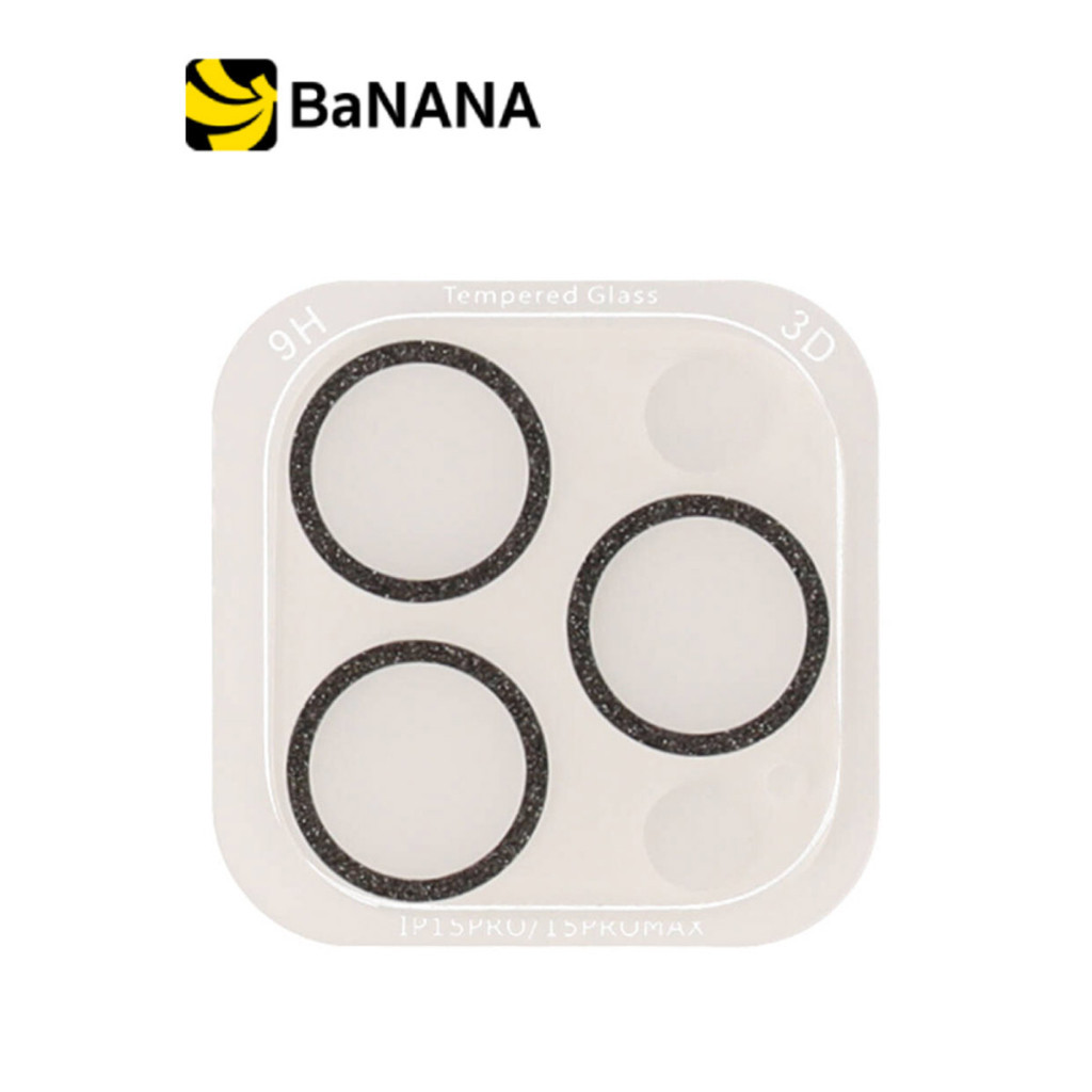 ฟิล์มกันเลนส์ TECHPRO Camera Full Lens iPhone 15 Pro/15 Pro Max Black By Banana IT