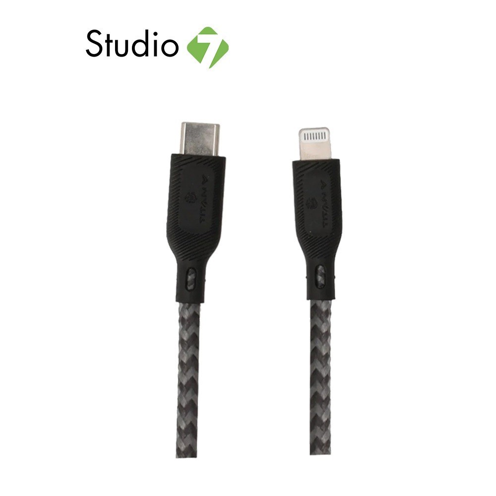 สายชาร์จ TITANV MFI USB-C to Lightning 3A/60W (TI-C06) Nylon Black by Studio 7