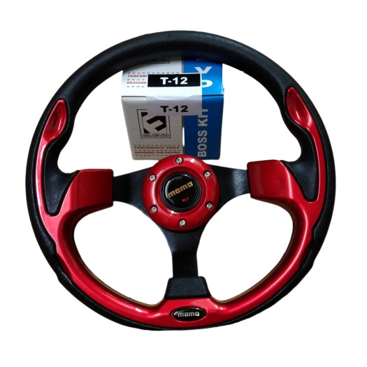 car steering wheel วงพวงมาลัยแต่ง momo วง 12 นิ้ว พร้อมคอ toyota vios altis yaris soluna Ae 101ตรงรุ