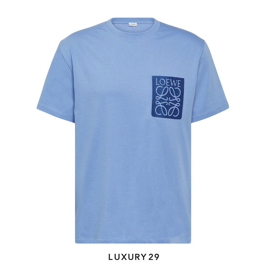 Loewe Relaxed fit T-shirt in cotton Riviera Blue