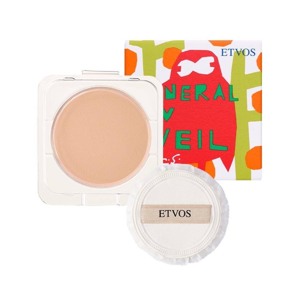 ETVOS Mineral UV Veil Refill (with puff) SPF45 PA+++ 7g #Natural Beige 【Direct from Japan】