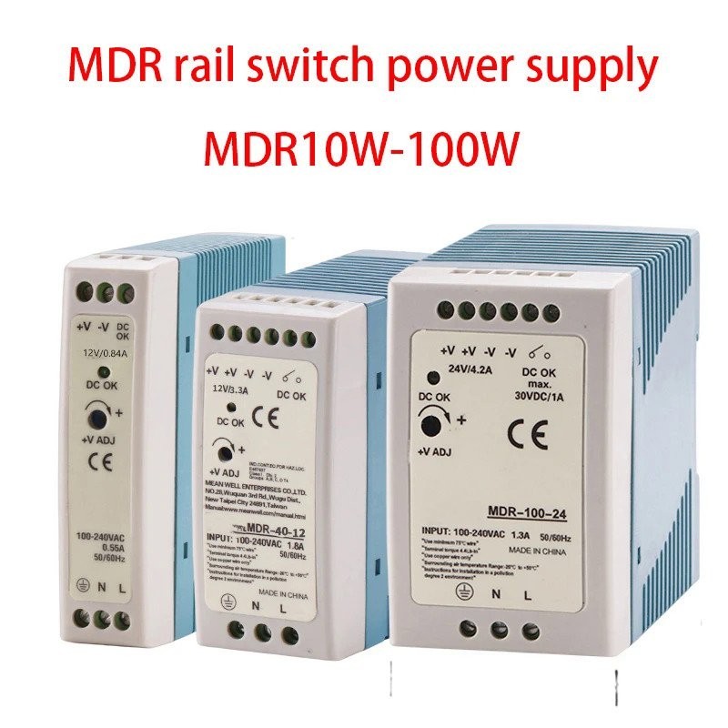 NDR Rail Switching Power Supply 24V12V DC 75/240/120/480W Transformer LED MonitoringDC Switching Pow