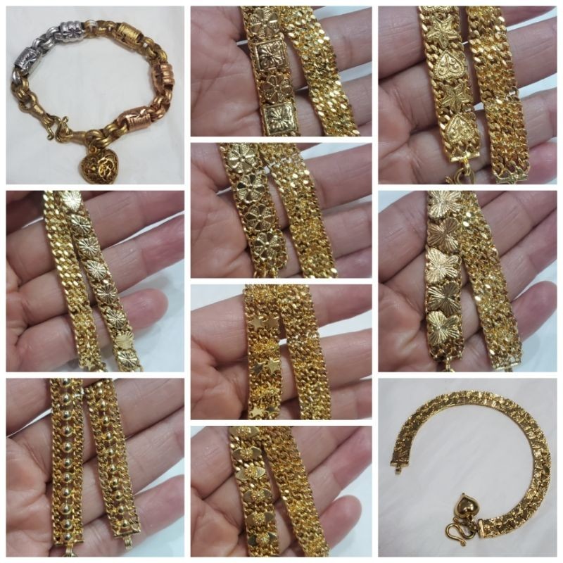 สร้อยข้อมือ เครื่องประดับสีทอง 6#B