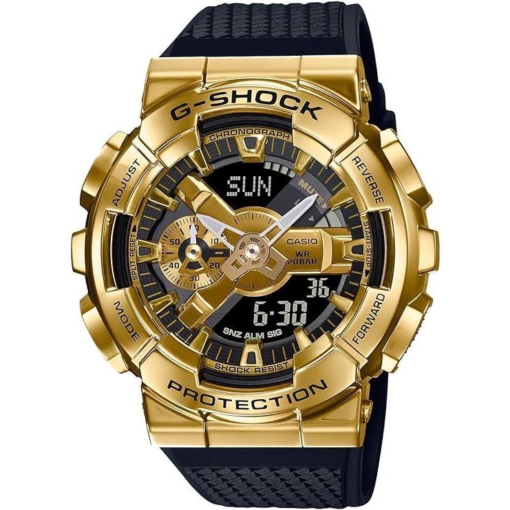 Jdm Watch Casio G-Shock นาฬิกาข้อมือ สายสแตนเลส สีดํา สีทอง Gm-110G-1A9 Gm-110G-1A9Jf
