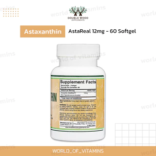 Double Wood แอสตาแซนธิน AstaReal® 12mg , 60 Softgel (Sku.2136)