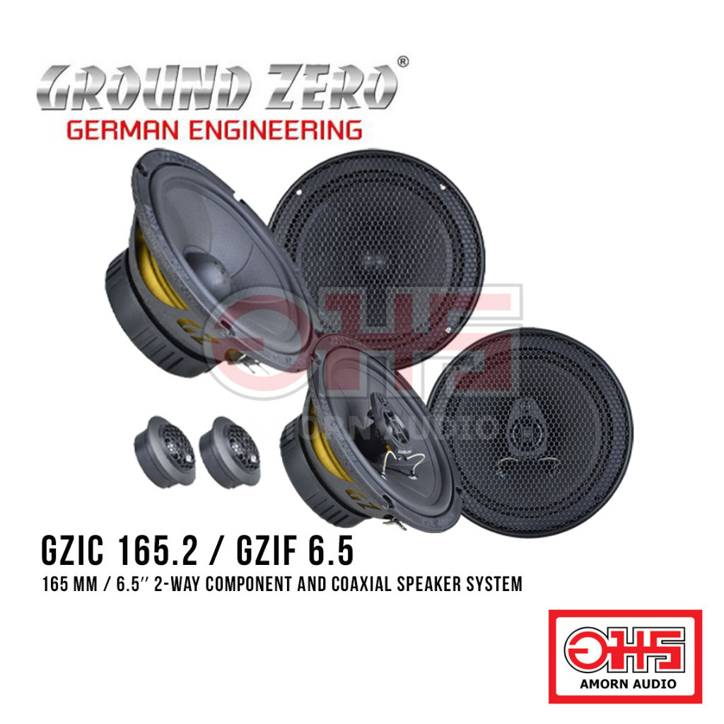GROUND ZERO GZIC 165.2 , GZIF 6.5 / 165 mm / 6.5″ 2-way component and coaxial speaker system / AMORNAUDIO