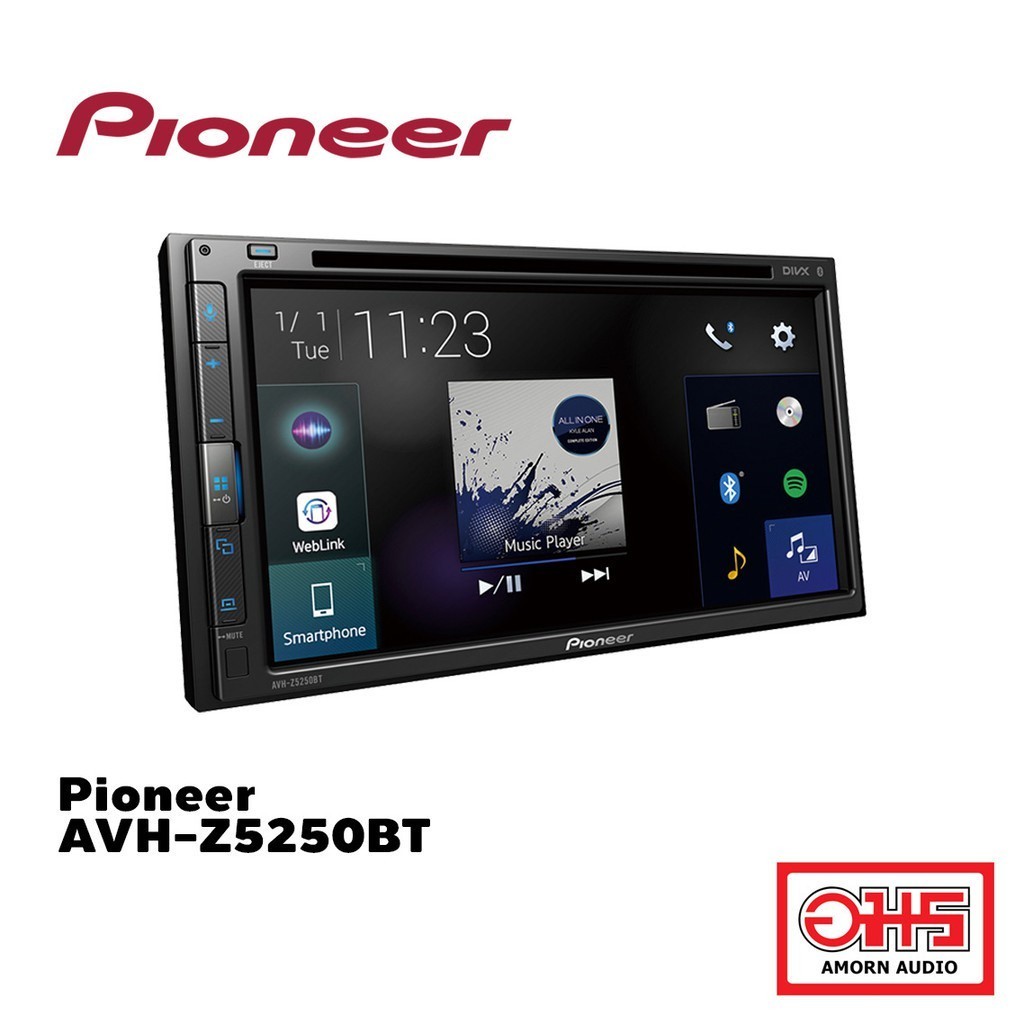 Pioneer AVH-Z5250BT เครื่องเล่นติดรถยนต์ 2-DIN น้าจอทัชสกรีน  ขนาด 6.8 นิ้ว