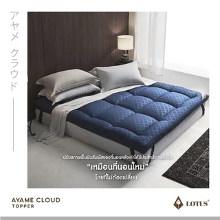 LOTUS ที่นอนนาโน คลาวด์ไฟเบอร์ รุ่น Ayame Cloud-Light Gray หนา 4 นิ้ว ส่งฟรี