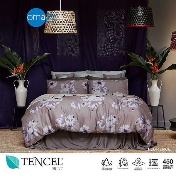 Omazz ปลอกผ้านวม ขนาด 90x100 นิ้ว Collection Tencel Print รหัส Florence