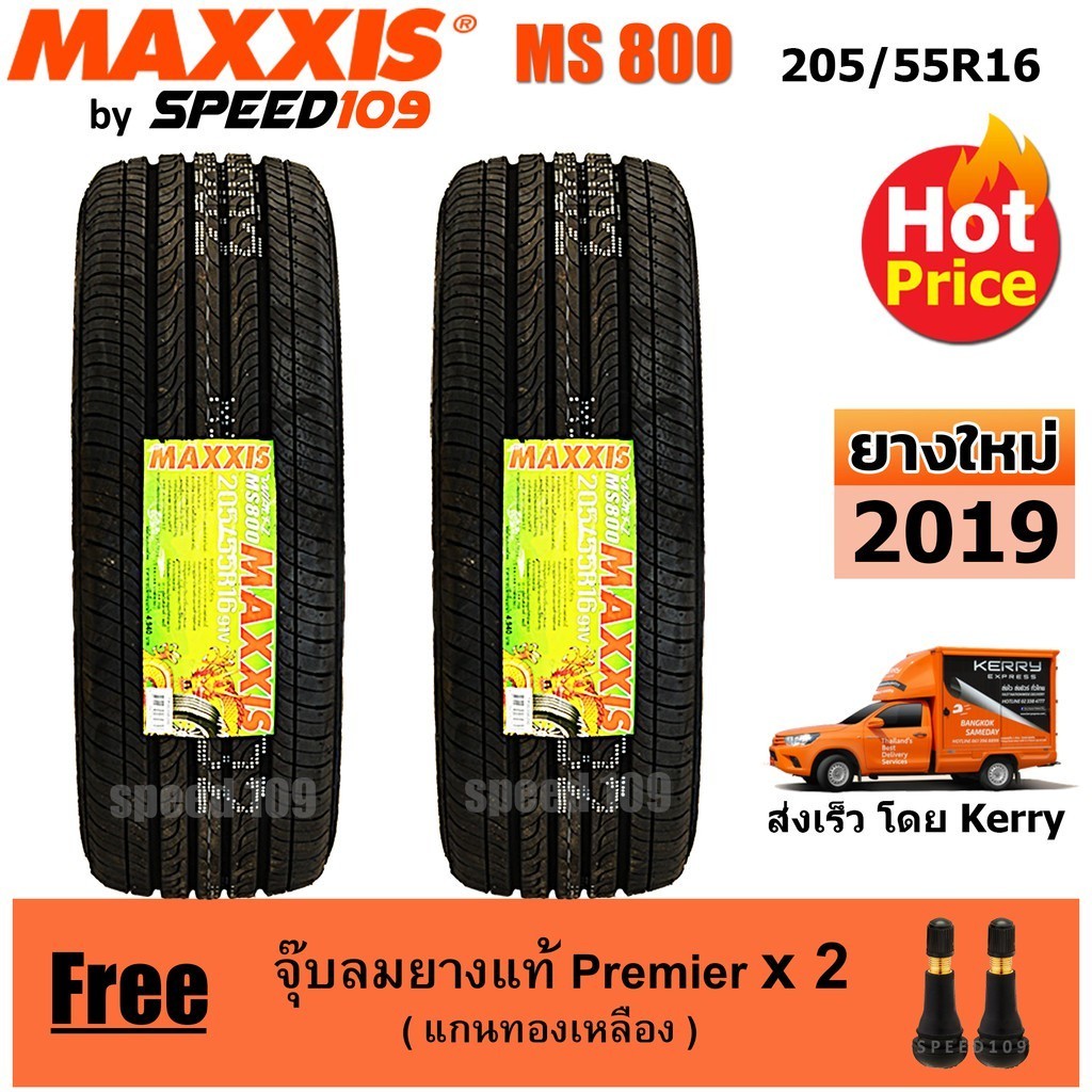 Maxxis ยางรถยนต์ รุ่น MS 800 ขนาด 205/55R16 - 2 เส้น (ปี 2019)