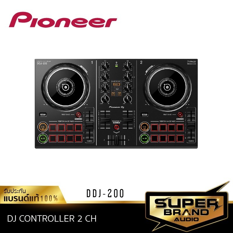 PIONEER DDJ-200 Smart DJ controller เครื่องเล่นดีเจ mix dj mixer