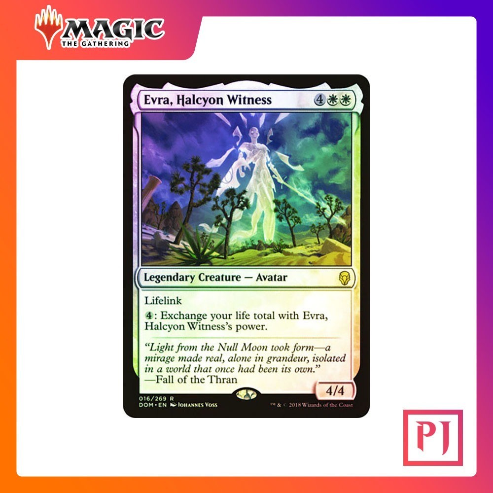 [MTG] Evra, Halcyon Witness [DOM] [WHITE] [RARE] [FOIL] [ENG] (การ์ดเมจิค / Magic the Gathering)