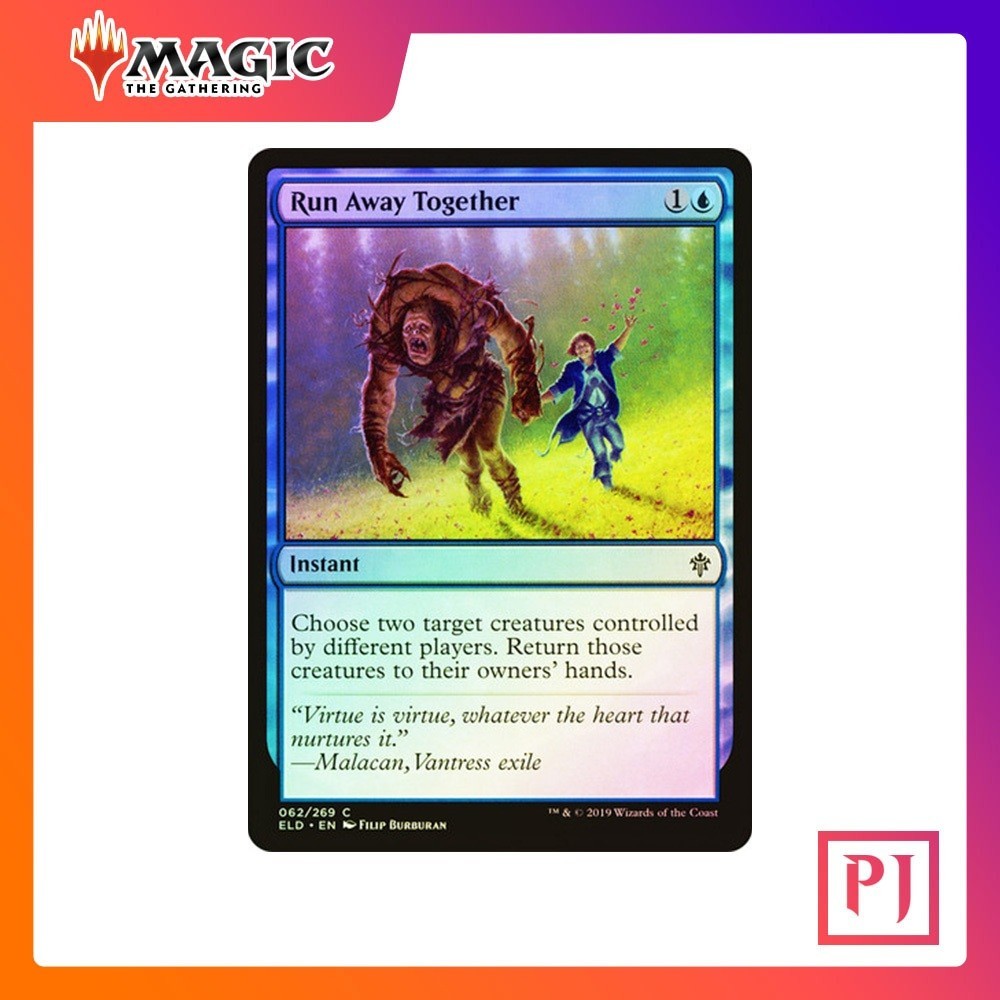 [MTG] Run Away Together [ELD] [BLUE] [COMMON] [FOIL] [ENG] (การ์ดเมจิค / Magic the Gathering)
