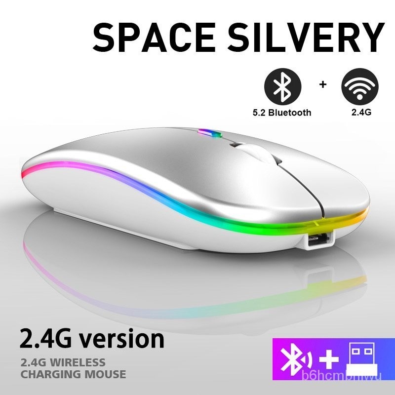 2.4G+Bluetooth dual mode mouse เมาส์บลูทูธไร้สาย สําหรับแท็บเล็ต แล็ปท็อป และโทรศัพท์