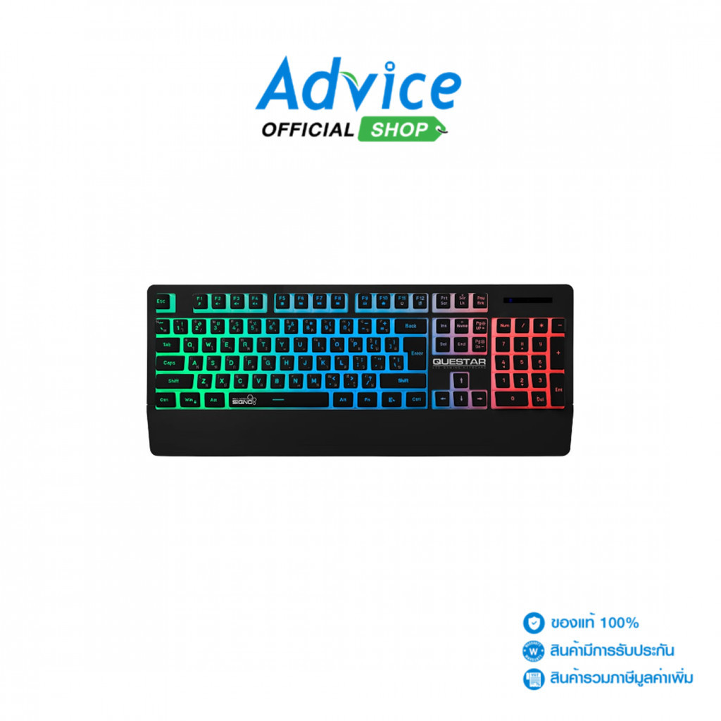 SIGNO KEYBOARD KB-713BLK QUESTAR BLACK - A0159372
