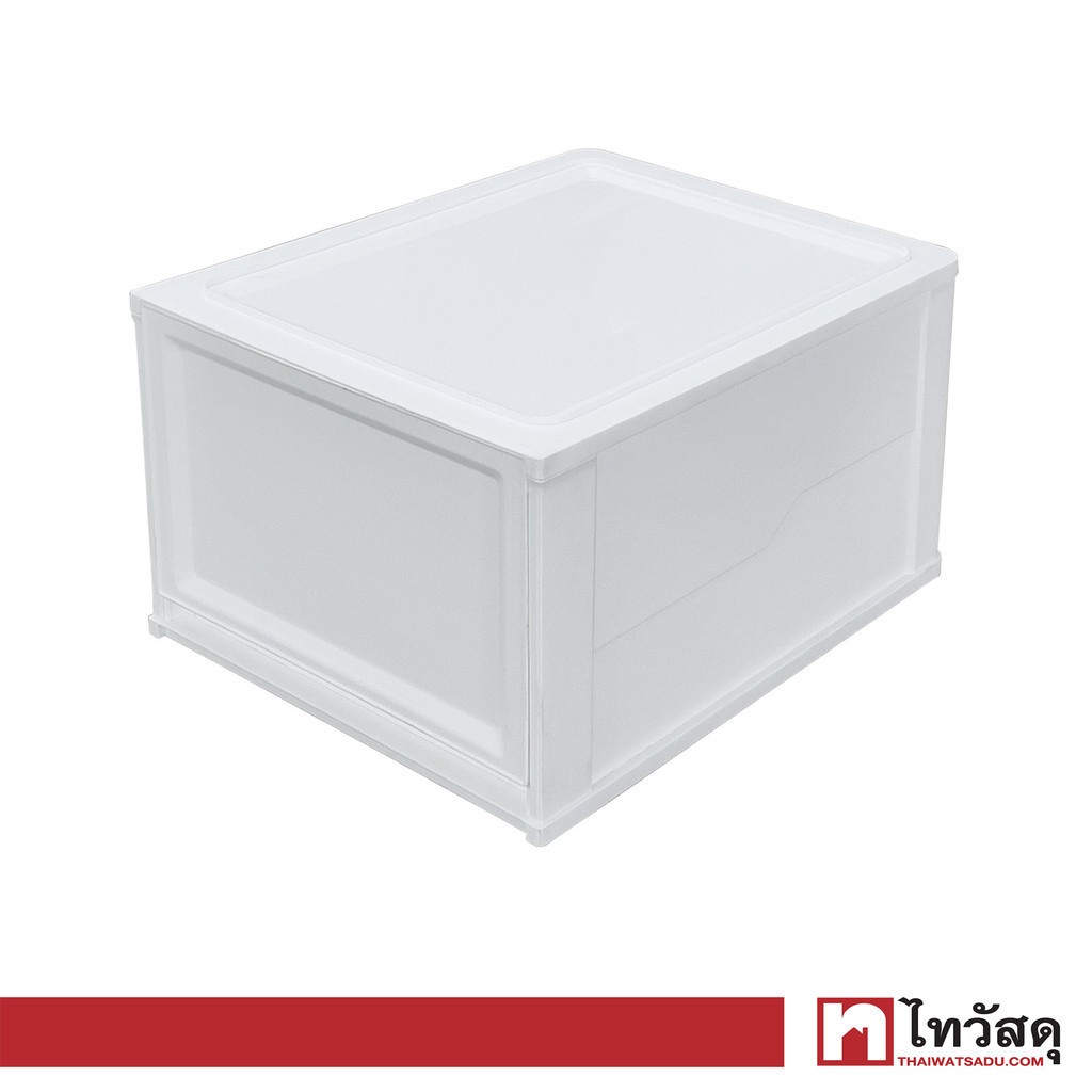 KASSA HOME กล่องลิ้นชักซ้อนได้ 1 ช่อง Moza รุ่น WIN-DRW-4050-XL ขนาด 40 x 50 x 29.85 ซม. สีขาว