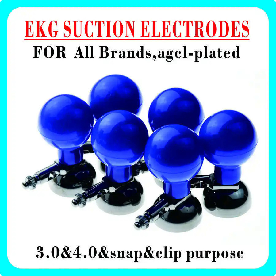 ✢03 Agcl-Plated EKG Multi-Function Suction Electrodes,3.0 & 4.0 & Snap & Clip Purpose,Electrocardiograph ECG Machin,อุปก