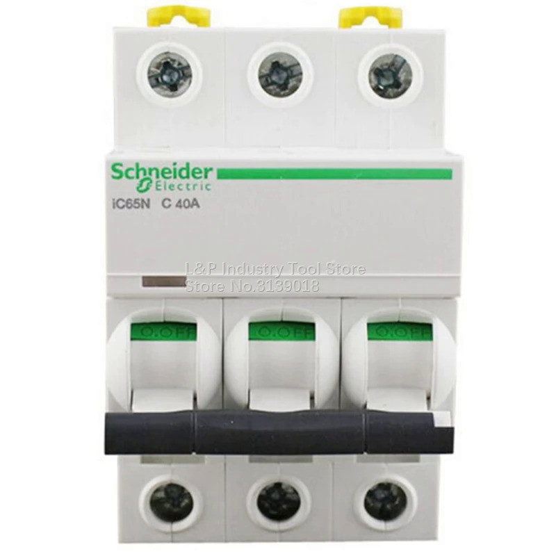 100% ใหม่ Original Schneider IC65N 3P C40A A9F18340สูญญากาศ Mini Circuit Breaker MCB Acti 9 Type C