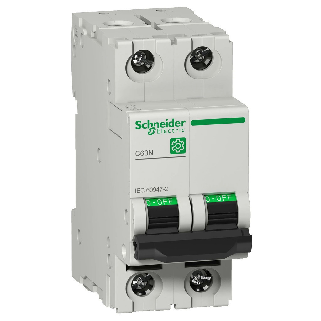 AC DC 2P Miniature Circuit Breaker การป้องกันการกระจายพลังงาน C60N Trip B ประเภท25A 32A 40A 50A 415V