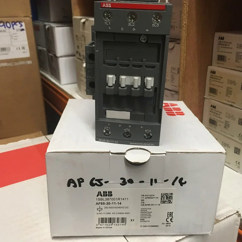 ABB 3-ploe Contactors AF Series Ac/dc ดำเนินการ1NC 1NO 65A 30kw AF65-30-11-14