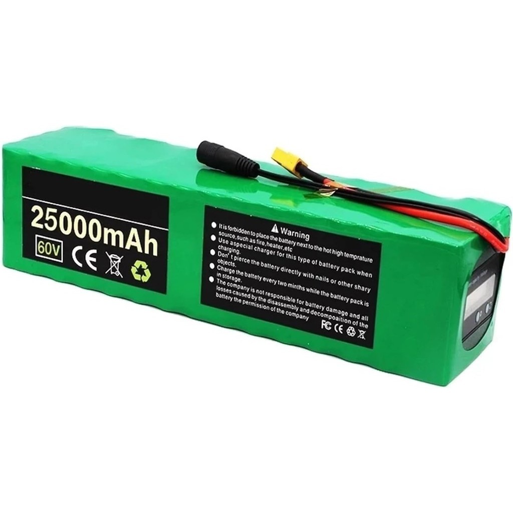 Battery Pack Lithium Battery 60V 25ah 18650 Electric Scooter Battery with Digital Display Lithium Ba