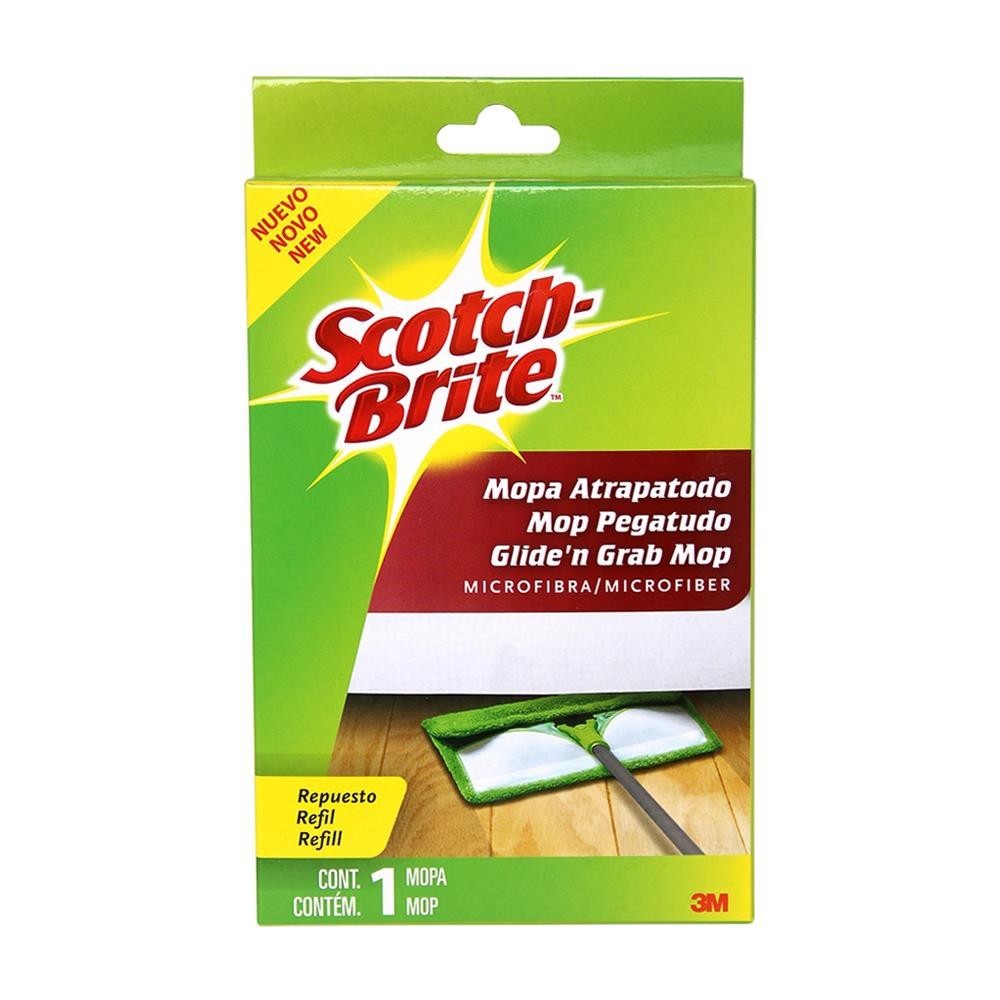 SCOTCH-BRITE อะไหล่ม็อบไมโครไฟเบอร์ดันฝุ่น 5.5 นิ้ว สีเขียว