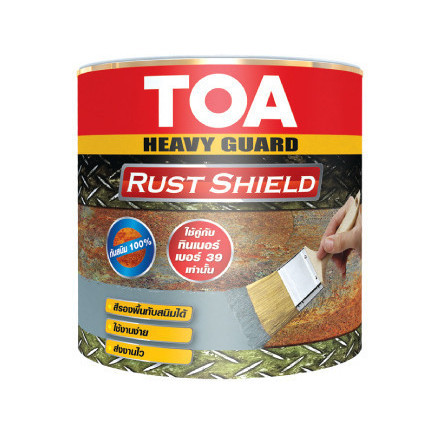 TOA สีรองพื้นกันสนิมแห้งเร็ว อีพ็อกซี่1ส่วน Rust Shield #RUOR Orange (กล)