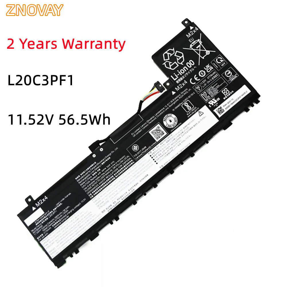 ZNOVAY Laptop Battery L20C3PF1 11.52V 56.5Wh/4905mAh For Air14  ACH 2021 Series L20M3PF1 L20L3PF1 L2