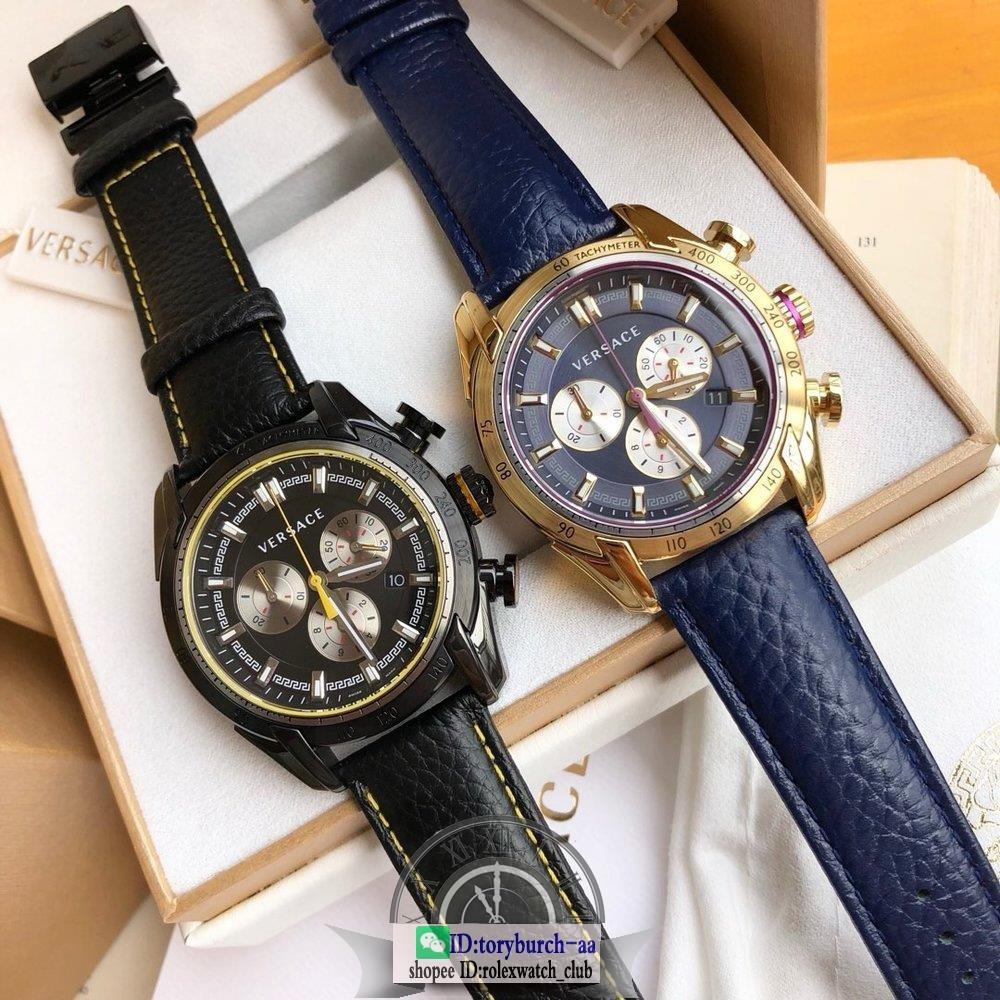 Versace V-ray men's runway race quartz watch casual business dress watch birthday gift for boy 43mm