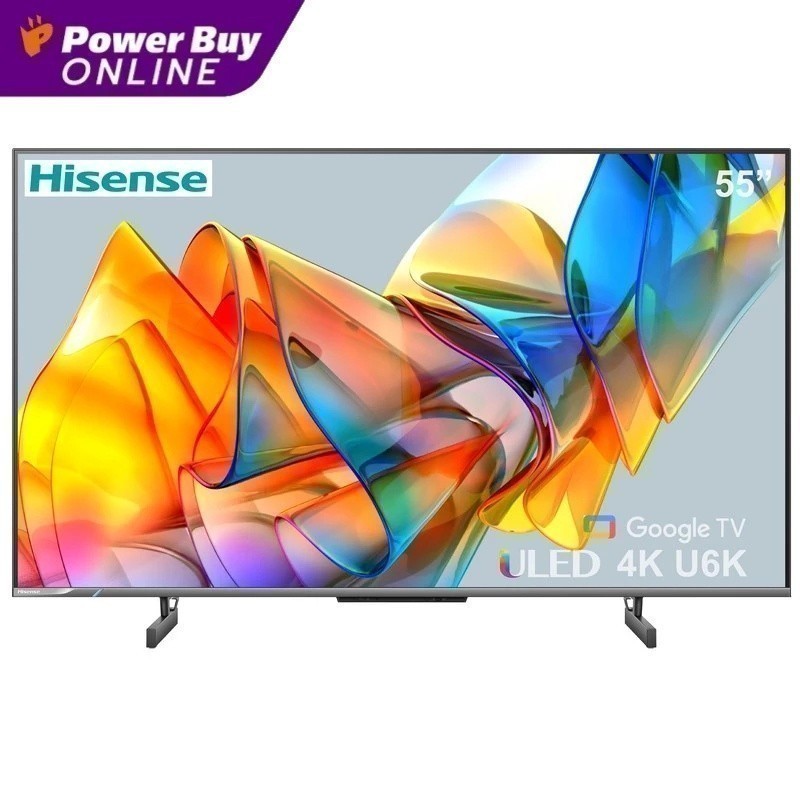 HISENSE ทีวี U6K ULED (55", 4K, Google TV, ปี 2023) รุ่น 55U6K