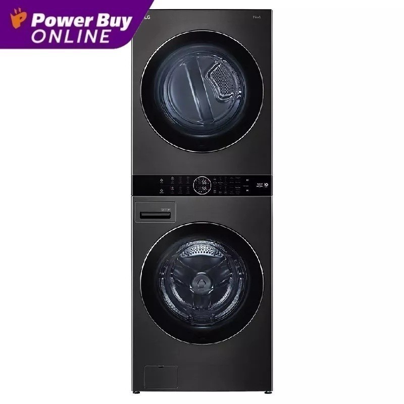 [ติดตั้งฟรี] LG Wash Tower เครื่องซักผ้า/อบผ้า ฝาหน้า (21/16 kg) รุ่น WT2116SHBB.ABLPETH