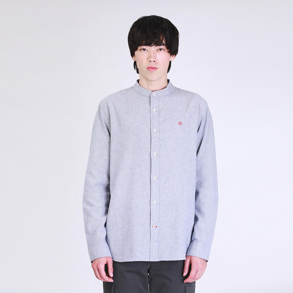 John Henry เสื้อเชิ้ตผู้ชายแขนยาว ทรงเข้ารูป รุ่น JH S524MSLSM65 - สีเทา