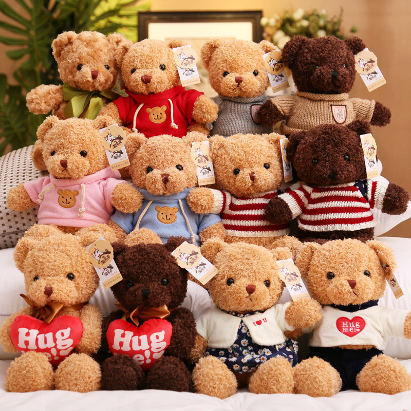 Factory Straight Sweater Little Bear Doll Teddy Bear Stuffed Doll Doll Birthday Gi00