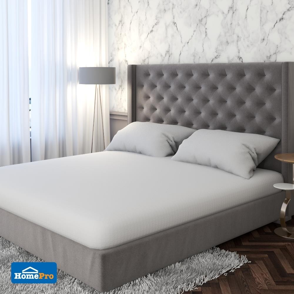 HomePro ผ้าปูที่นอน 110X110 นิ้ว สีขาว แพ็ก 2 ชิ้น แบรนด์ HLS