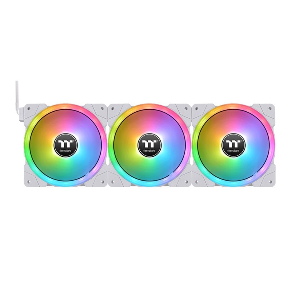 CASE FAN (พัดลมเคส) THERMALTAKE SWAFAN EX12 RGB WHITE (3FAN PACK) ##